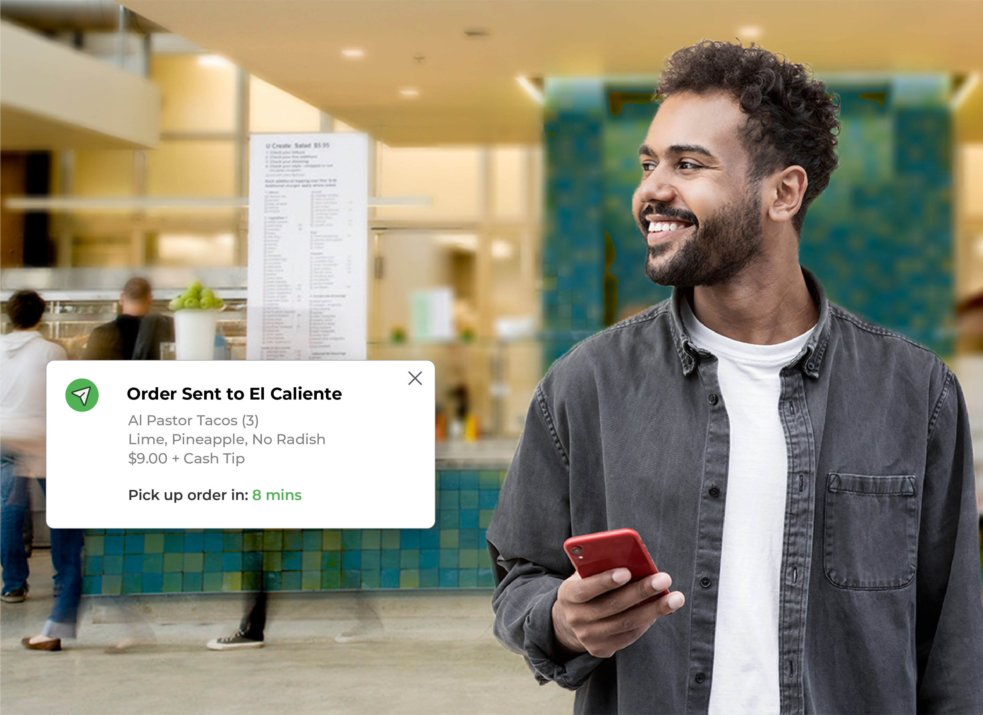 Cafeteria Message Example Image